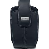 RIM Blackberry 8700 8700c 8700g 8703e Lambskin Leather Holster Case with Swivel Belt Clip (Black) - Hdw-11939-001