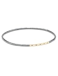 Melissa Joy Manning "Mixed Metals" Black Diamonds Bangle Bracelet