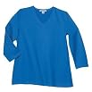 NEW Port Authority - Maternity 3/4 Sleeve V-Neck T-Shirt Faded Blue-L