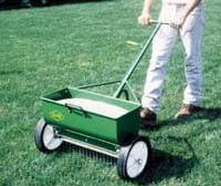 Push Type Gandy Drop Spreader with Pneumatic Tires