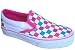 Vans Slip On Girls Skate Shoe UK 6 Multicheckerboard Multi Neon True White
