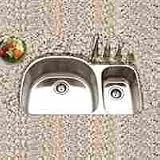 Houzer STC-2200SR-20 Eston Undermount 70/30 Double Bowl Kitchen Sink-Nested Bulk Pack