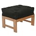 Medium Oak Ottoman with Black Pad Image