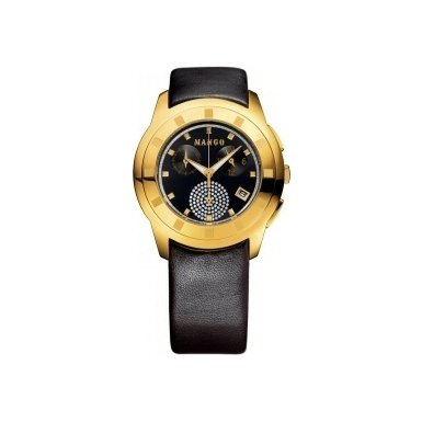 Mango Black And Gold Ladies Watch - QM762.11.01