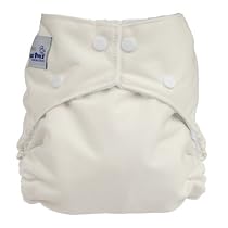 FuzziBunz Perfect Size Diaper - WHITE MEDIUM