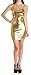 Metallic Tank Dress, Gold-Large