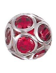 Zable Birthstone Sphere July Birthstones Sterling Silver Charm