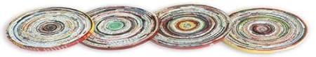 GO GREEN! Recycled Magazine Coaster Set of 4