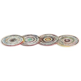 GO GREEN! Recycled Magazine Coaster Set of 4 by Karma Living