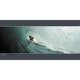 Surfing on Kuta Beach, Bali Scenic Art Poster Print by Mark A. Johnson, 40x20