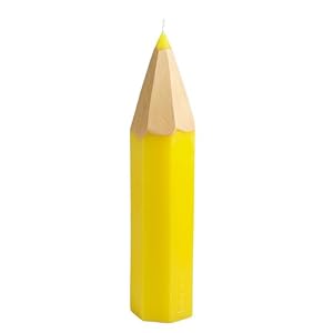 Yellow Point a la Ligne Giant Colored Pencil Candle