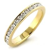 Jewelry - Clear Swarovski Gold Tone Bridal Ring