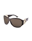 Salvatore Ferragamo Gancini Cut-out Signature Temple Sunglasses dark brown/brown