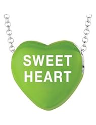 Sweethearts Enamel "Sweet Heart" Heart on 16" Necklace Pendant with Gift Box