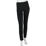 HUE Women's Cotton Legging, Black, Small