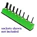 3/8 in. Drive Universal Magnetic Green Socket Holder 10-19mm