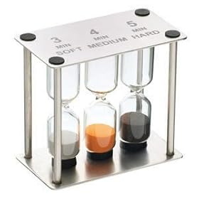 Master Class Egg Timer / Triple Sand Timer, Stainless Steel