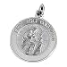 First Communion Round Medal Sterling Silver 15.0mm with 18 inch necklace