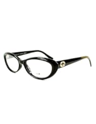 New Authentic GUCCI RX Eyeglasses GG 3566 W6Z Black Gold Diamond Women 52mm