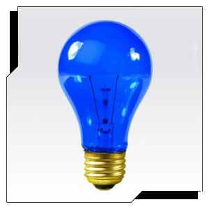 25A/TB A19 Transparent Blue Light Bulb
