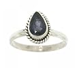 Purple Amethys Sterling Silver Ring Pear Shaped Bezel Set Size = 5.5