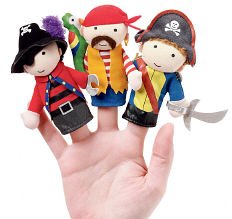 Childrens Toyshop  Toys : Swashbuckling Sidekicks Pirate Finger Puppets