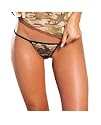 Mamia Gold Cute Stretch Cotton Spandex Camouflage Print G String Thong Pantie...