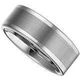 Dura Tungsten Flat Comfort Fit Band with Satin Finish Center 8.3mm Size 7, 7.5, 8, 8.5, 9, 9.5, 10, 10.5, 11, 11.5, 12, 12.5, 13
