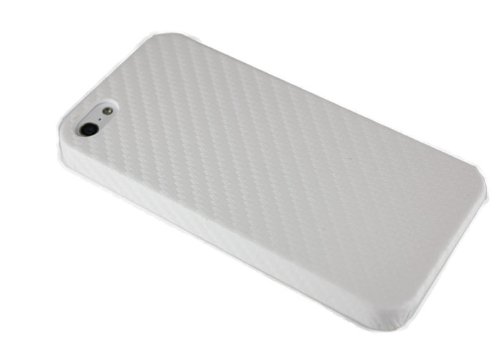 【高級感あるホワイトカーボン】iPhone5 ホワイトカーボンケース アイフォン5用 【WH】IP5-CARBON-WH