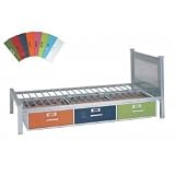Locker Twin Bed with 3 Storage Drawers (Multi) (80L x 43W x 37H)