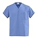 AngelStat Ciel Blue Reversible V-Neck Top Set Sleeve - Small