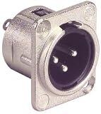 Neutrik NC3MD-L-1 XLR D Series Panel Mount Male Nickel