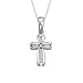 14K White Gold 0.14 ct. Diamond Cross Pendant with Chain