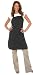 Betty Dain 176 BLK  Luminous Apron, Hidden Zippered Pockets, Adjustable Neck Closure, Black