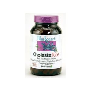 Bluebonnet CholesteRice Lowering Cholesterol Supplement 90 Vegi Capsules