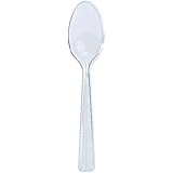 Party Dimensions 48 Count Plastic Teaspoons, Clear