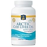 Nordic Naturals Arctic Cod Liver Oil 1000 mg Omega-3 Supplement Soft Gels 180 soft gels