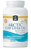 Nordic Naturals Arctic Cod Liver Oil 1000 mg Omega-3 Supplement Soft Gels 180 soft gels