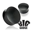 Solid Organic Black ARENG Wood Saddle Plugs 5/8" (16mm) - Sold as a Pair - (Sizes from: 6mm up to 50mm)