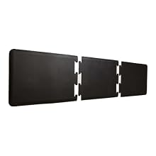 Tough Guy Polyurethane Anti-Fatigue and Anti-Slip Interlocking Mat, Right Section, Black