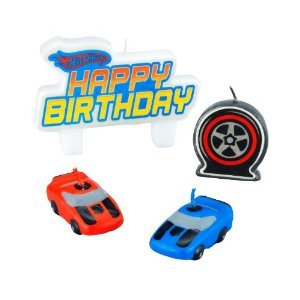 HOT Wheels Speed City 1-1/4" Molded Birthday Candles (Pack of 4)