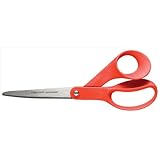 IMAGE OF Fiskars 94517797 Stainless steel offset scissors, right hand, 8 long, 3-1/2 cut, orange handles