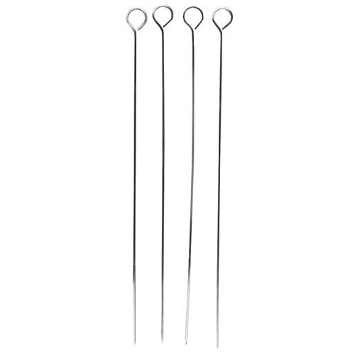Mr. Bar-B-Q, Inc. 02002X 15-Inch Chrome BBQ Skewers, 4-Piece