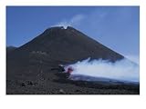 Scientists Study Volcanic Activity on a Fiery New Cone. Mount Etna, Europes Highest Active Volcano, Volcanoes Photographic Poster Print by Peter Carsten, 24x18