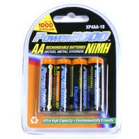 Power2000 2900mAh AA Rechargeable Batteries (4 Pack)