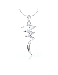 Handmade Silver Pendant Necklace - Lightning