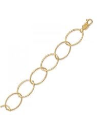MMA Silver - 24 inch 14/20 Gold Filled Marquise Shape Link Necklace