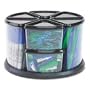 Deflecto 39010104 9-Canister carousel organizer, six 3 & three 6 clear canisters, black lids