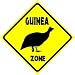 GUINEA ZONE fowl farm bird zoo hobby sign