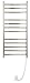 Diamond Electric Towel Warmer, Wallmount, 12 Bars - Bright Stainless Steel Finish